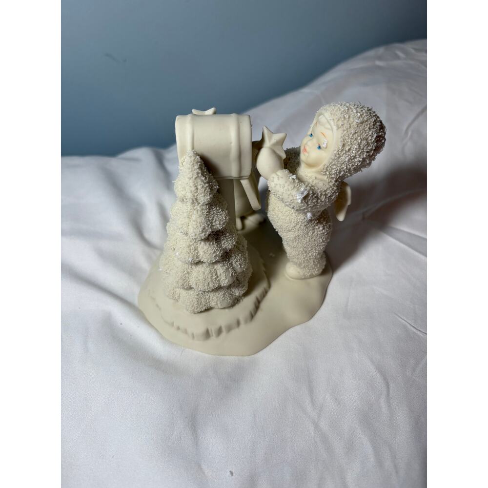 VTG Snowbabies Dept 56 You Didn't Forget Me Figurine Christmas Tree Star In Box